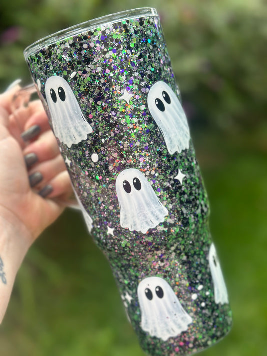 Ghosty 40 Oz Snow Globe Tumbler