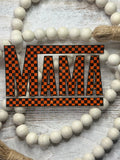 Checkered Mama Orange & Black - Decal
