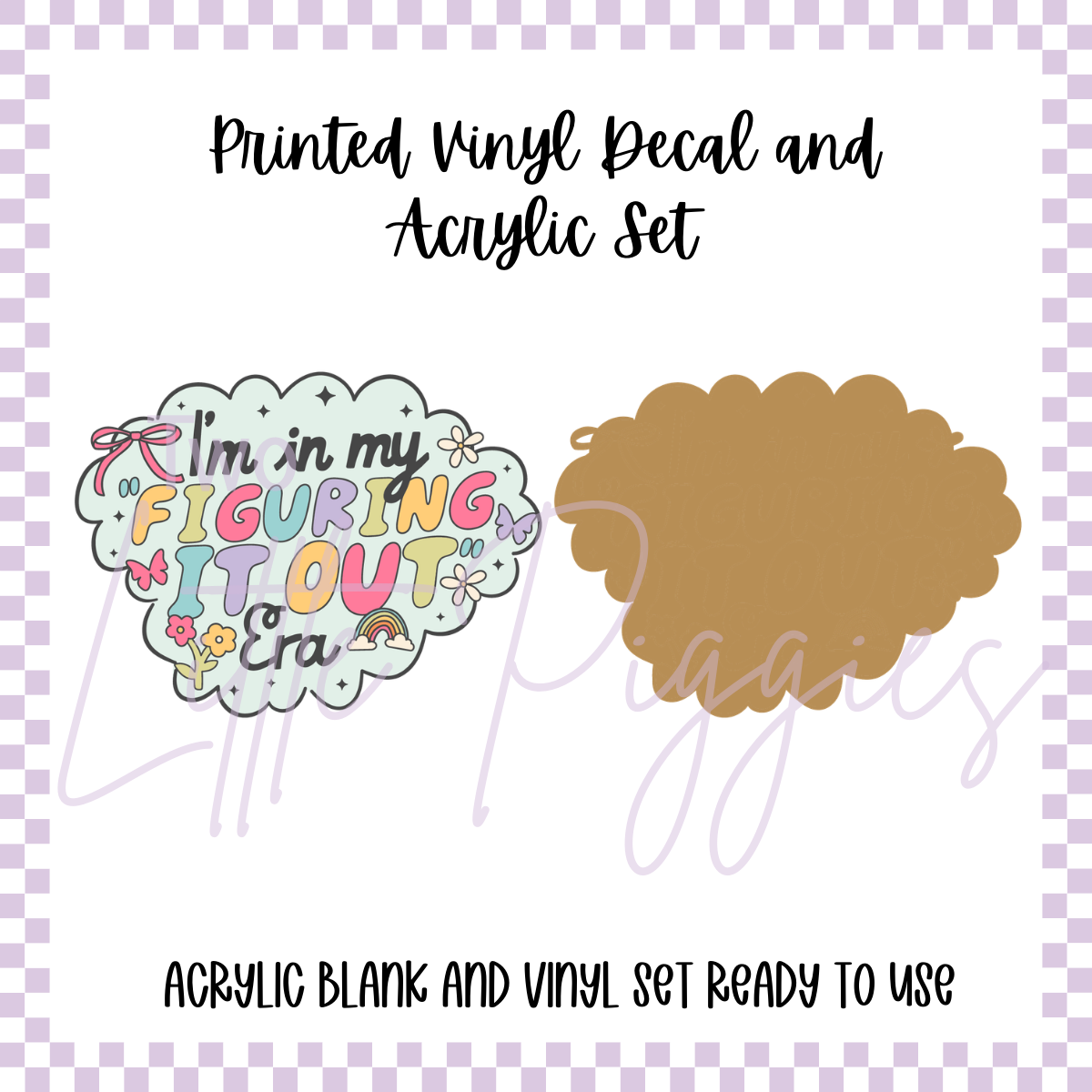 Printed Vinyl and Acrylic Set - In my Figuring it Out Era